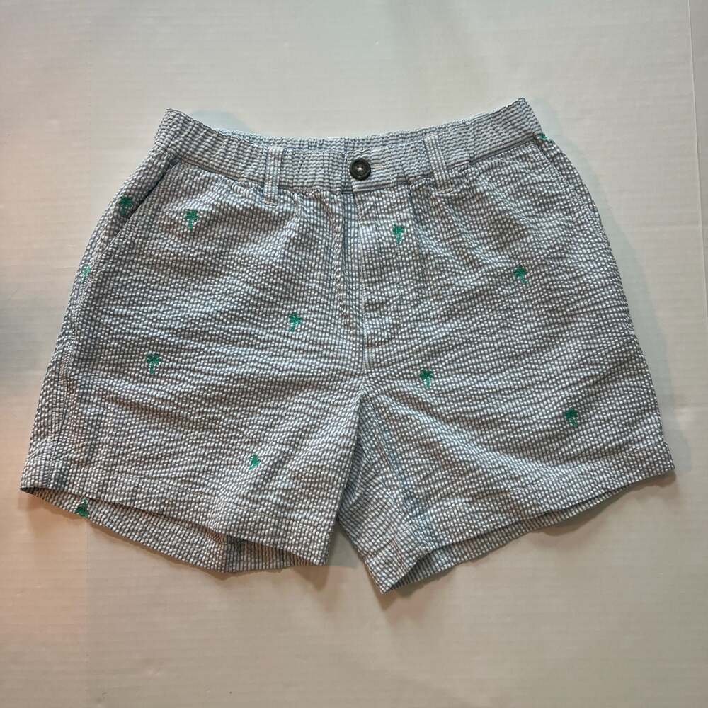 Chubbies Men's Medium 5.5" Inseam Regular Fit Seersucker Palm Tree Print Shorts